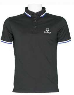Áo golf Charly cộc tay 1 màu đen CHL-ACT1M-DEN