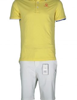 Áo golf Charly cộc tay màu vàng CHL-ACT1M-V