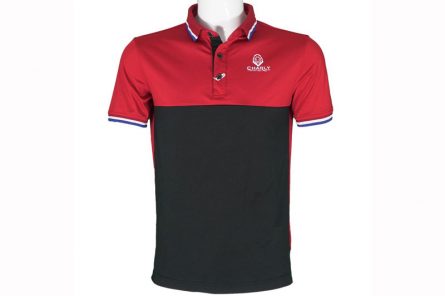 Áo golf Charly cộc tay phối màu đỏ đen CHL-ACTPM-DD