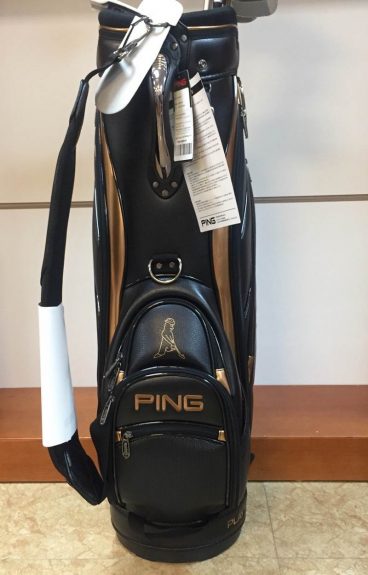 Túi golf Ping màu đồng/đen sang trọng, đẳng cấp