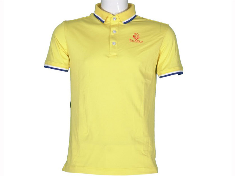 áo golf Charly cộc tay màu vàng CHL-ACT1M-V