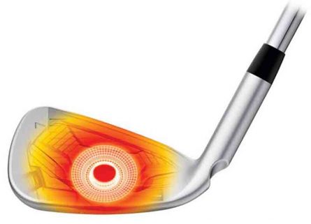 Với thiết kế độc đáo iron set ping g410 nằm bên trong mặt gậy, thiết kế xếp tầng cho cú đánh có hiệu suất cao hơn