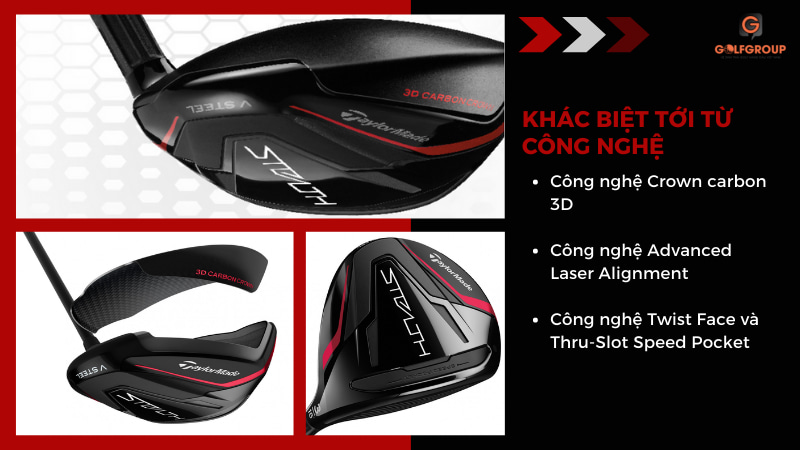 Công nghệ tiên tiến của dòng gậy Fairway Taylormade Stealth