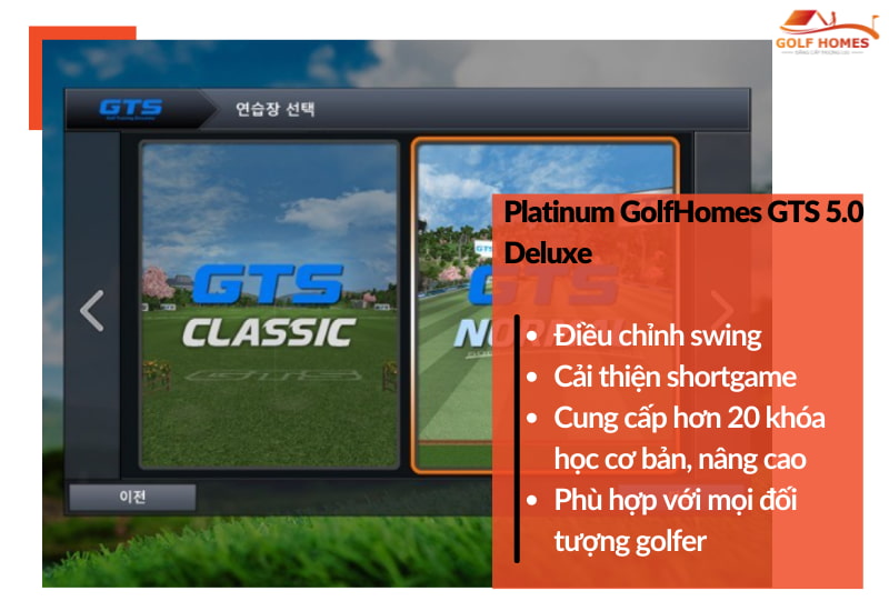 GTS 5.0 Deluxe được cải tiến mới nhằm đem đến hiệu quả chơi golf tối đa cho người dùng