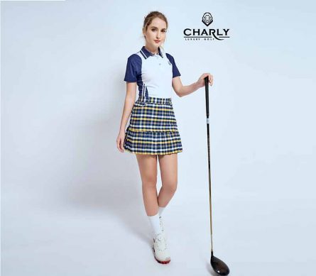 Váy Golf Charly Kẻ Caro Vàng VT001216