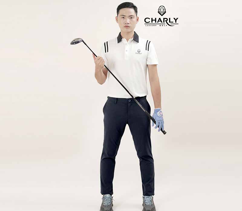 Quần dài golf nam Charly Men’s Golf Pants Black