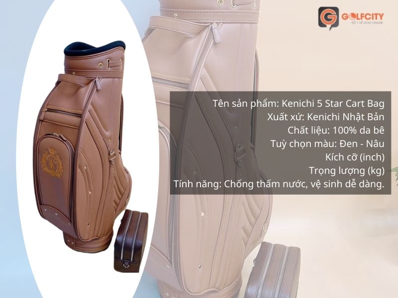 Kenichi 5 Star Cart Bag - Thông số kỹ thuật tối ưu