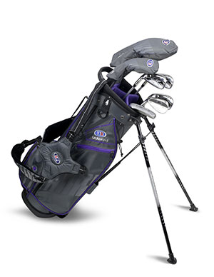 US KIDS UL54 5-CLUB STAND SET GREY/PURPLE BAG