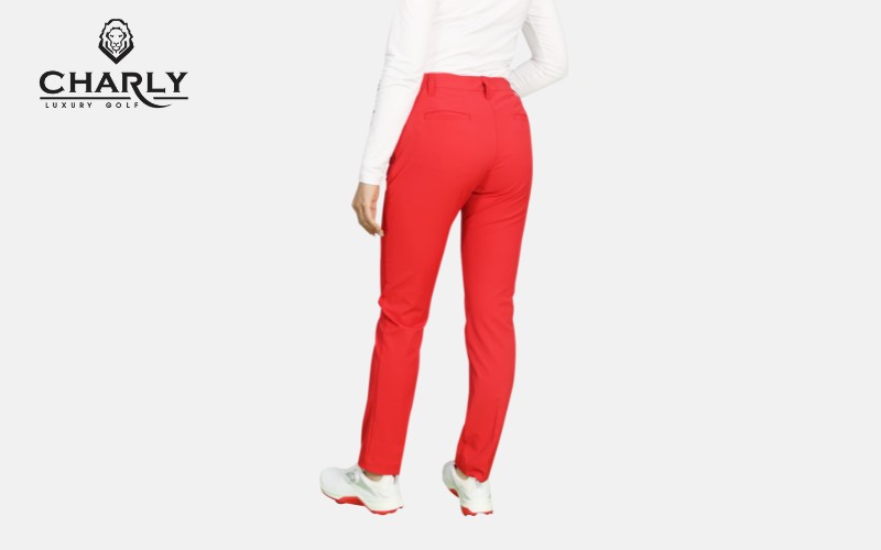 quần dài golf nữ charly đỏ mẫu 1