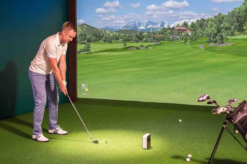 Máy tập golf 3D được tích hợp nhiều tiện ích hiện đại