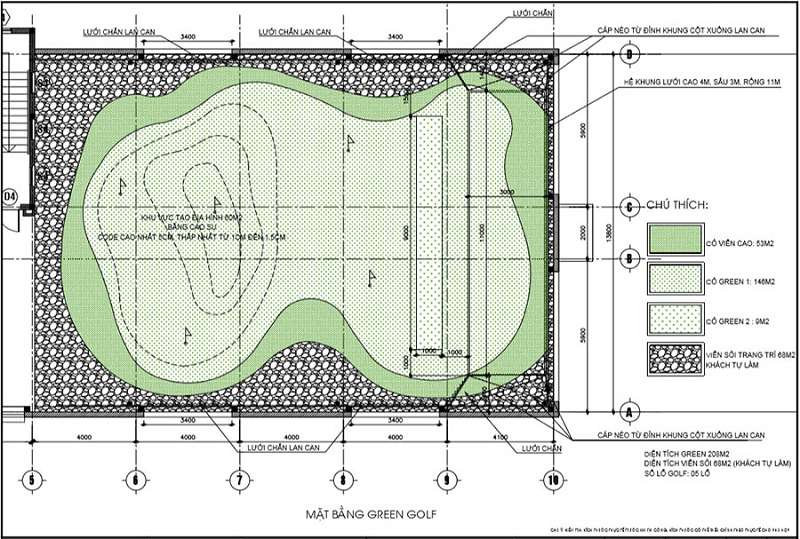 Bản vẽ quyết định rất nhiều đến thiết kế sân golf