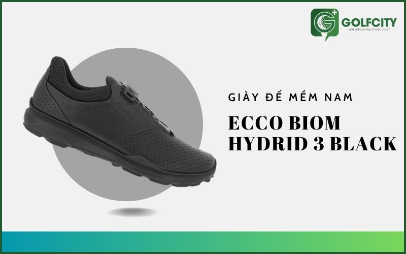 Giày đế mềm nam Ecco Biom Hybrid 3 Black được làm từ chất liệu da cao cấp