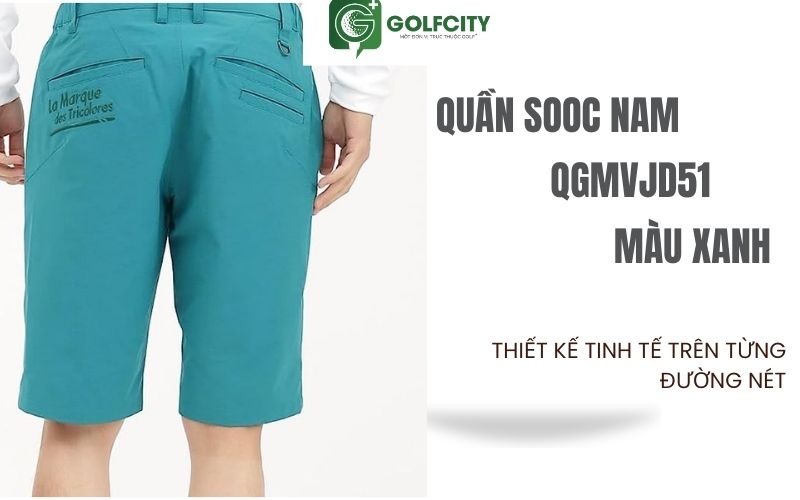 hình ảnh thiết kế quần sooc nam Lecoq QGMVJD51 màu xanh