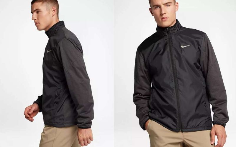 As Men’s Nike Full-Zip Shield là mẫu áo khoác jacket đen đơn giản