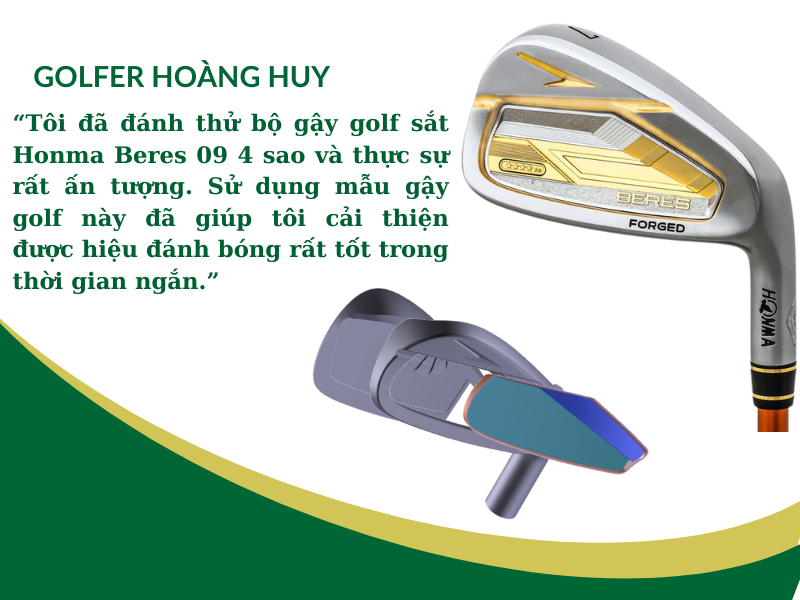 Bộ gậy golf sắt nhận được đánh giá tích cực từ các golfer