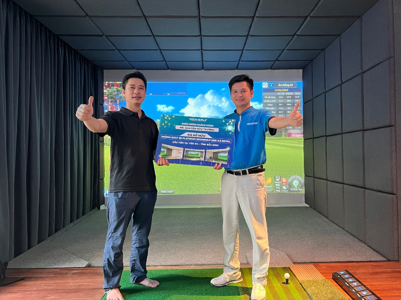 Techgolf bàn giao dự án phòng golf 3D cho khách hàng
