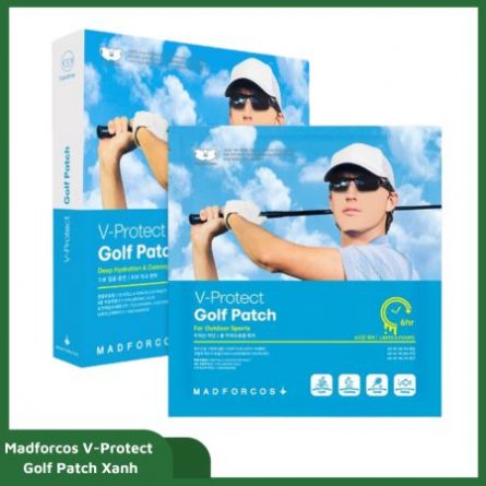 Mặt nạ golf nam Madforcos V-Protect Golf Patch xanh