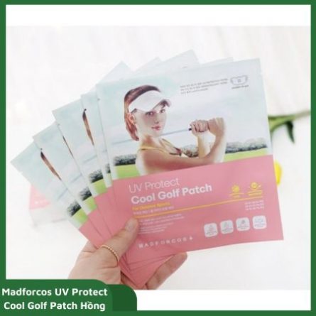 Mặt nạ golf nữ Madforcos UV protect Cool Golf Patch hồng