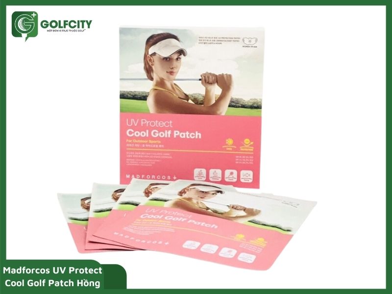 Mặt nạ golf Madforcos UV-Protect Cool Golf Patch hồng dành cho nữ