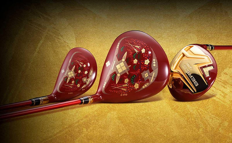 Honma Beres B08 Aizu 5 sao ấn tượng với màu vàng gold kết hợp tone đỏ sang trọng